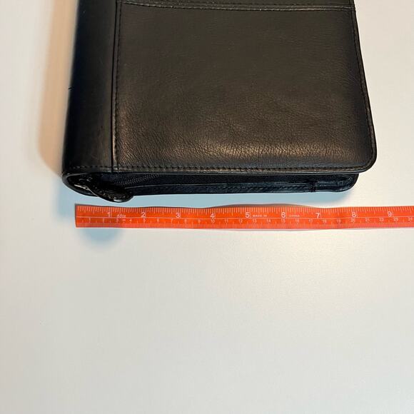 Franklin Covey Binder Full Zip Organizer Black Leather 10 x 8 - Picture 11 of 14